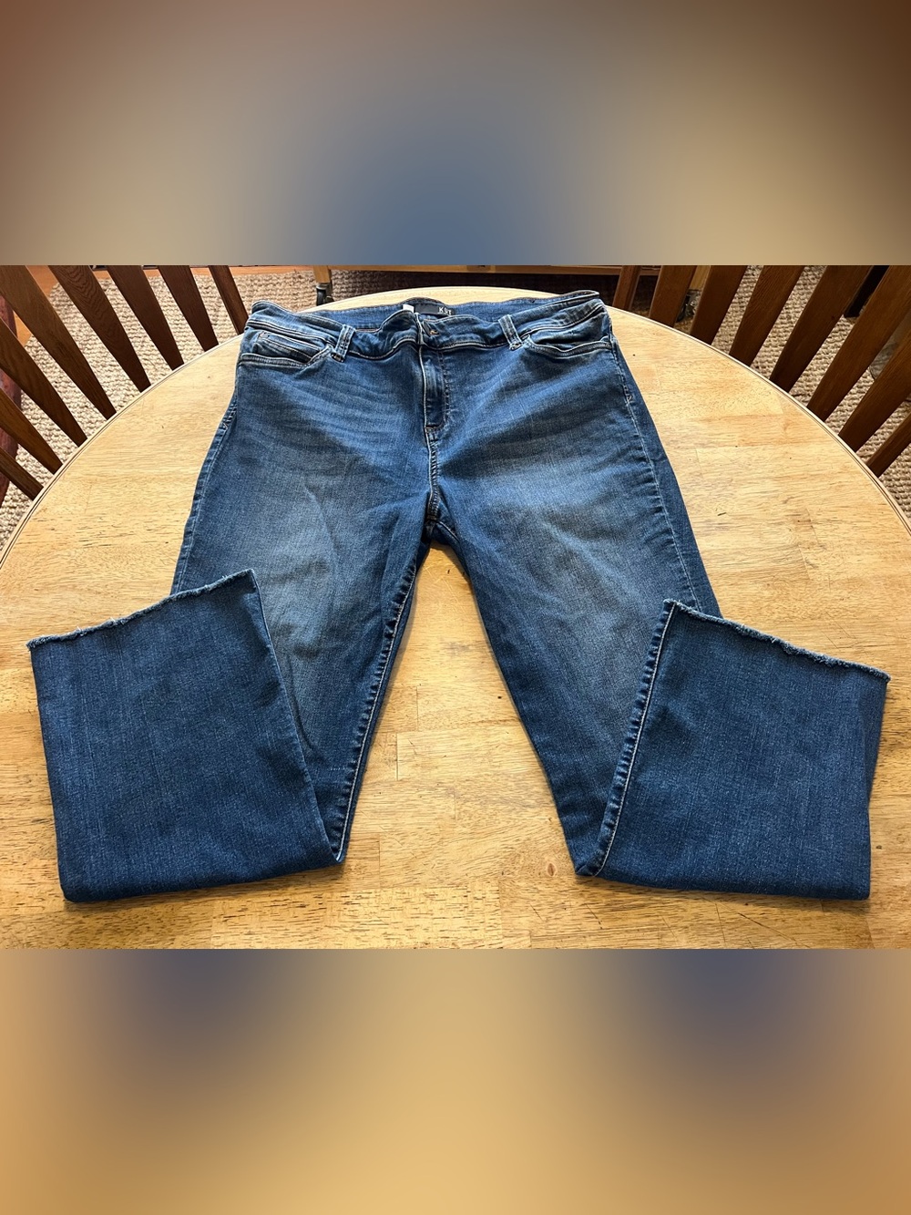Kut from the Kloth Natalie Bootcut Jeans with Raw Hem